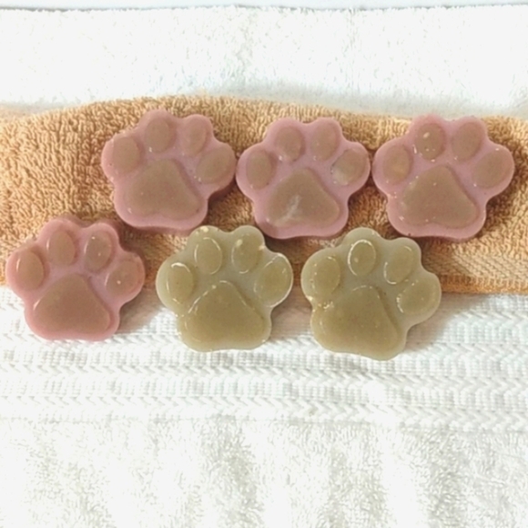 HANDCRAFTED ROSEMARY OATMEAL SHAMPOO PAWS ARTISAN DOG SOAP PAWS 6 PIECE SET NWT - Picture 4 of 4